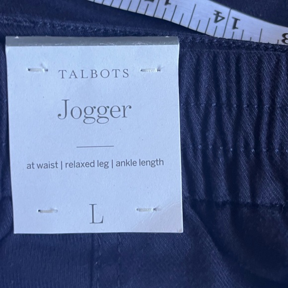 Talbots Large relaxed joggers at waist. Navy Blue. NWT new - Picture 5 of 9